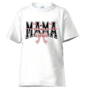 Mama Bow Coquette Graphic Tee Gildan Heavy Cotton NWT